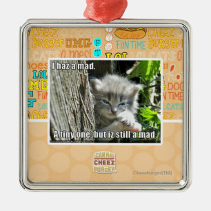 Ornement Carré Argenté Haz I un fou