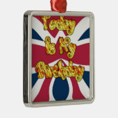 Ornement Carré Argenté Head UP Hakuna Matata Aujourd'hui est mon annivers (Droite)