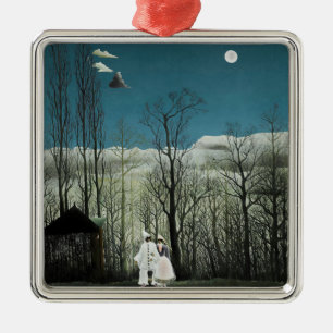 Ornement Carré Argenté Henri Rousseau - Soirée de Carnaval