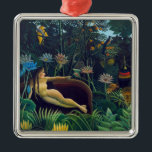 Ornement Carré Argenté Henri Rousseau - The Dream / Le Reve<br><div class="desc">The Dream / Le Reve - Henri Rousseau,  1910 (aka Douanier Rousseau)</div>
