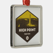 Ornement Carré Argenté High Point State Park New Jersey (Droite)