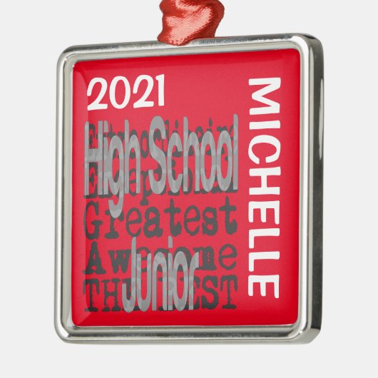 Ornement Carré Argenté High School Junior Extraordinaire CUSTOM (Gauche)