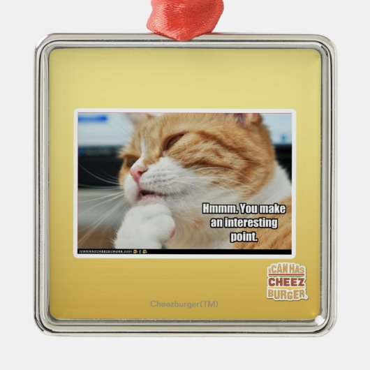 Ornement Carré Argenté Hmmm. (Devant)