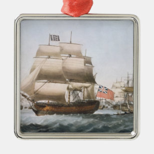 Ornement Carré Argenté HMS Victory, 1806
