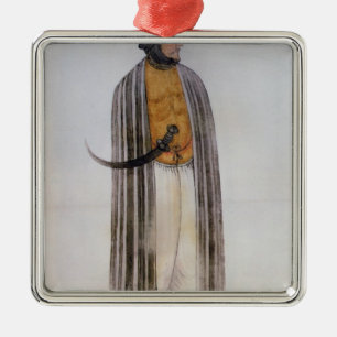 Ornement Carré Argenté Homme turc