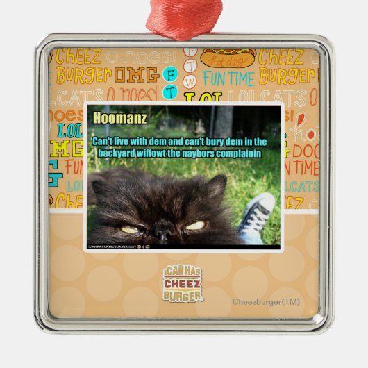 Ornement Carré Argenté Hoomanz (Devant)