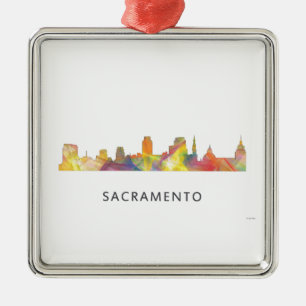 ORNEMENT CARRÉ ARGENTÉ HORIZON WB1 DE SACRAMENTO, LA CALIFORNIE -