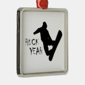 Ornement Carré Argenté Huck Yeah (Droite)