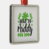 Ornement Carré Argenté Ici à Paddy (Droite)