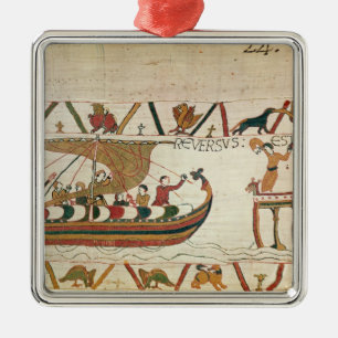 Ornement Carré Argenté Ici le comte Harold revient à l'Angleterre