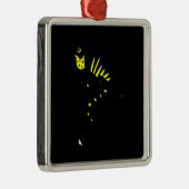 Ornement Carré Argenté Iguana (Droite)