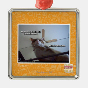 Ornement Carré Argenté Il a lieu après mon temps de dîner