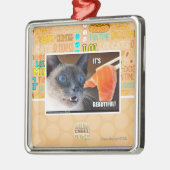 Ornement Carré Argenté Il est beau ! (Gauche)