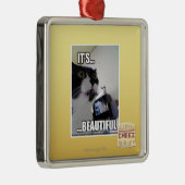 Ornement Carré Argenté Il est beau (Droite)