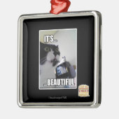 Ornement Carré Argenté Il est beau (Gauche)