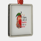 Ornement Carré Argenté Il Faut Beaucoup D'Éclairage Pour Être Enseignant (Droite)