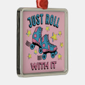 Ornement Carré Argenté Il suffit de rouler (Droite)