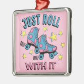 Ornement Carré Argenté Il suffit de rouler (Gauche)