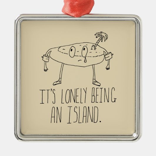 Ornement Carré Argenté Île de bande dessinée (Devant)