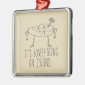 Ornement Carré Argenté Île de bande dessinée (Gauche)