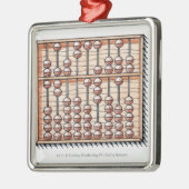 Ornement Carré Argenté Illustration d'abaque (Gauche)