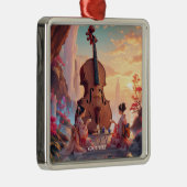 Ornement Carré Argenté Imaginaire Violon mignon Filles Thé (Droite)