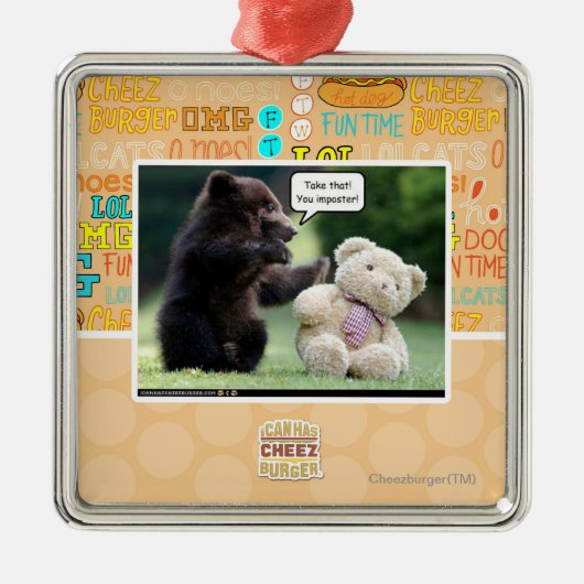 Ornement Carré Argenté Imposter ! (Devant)