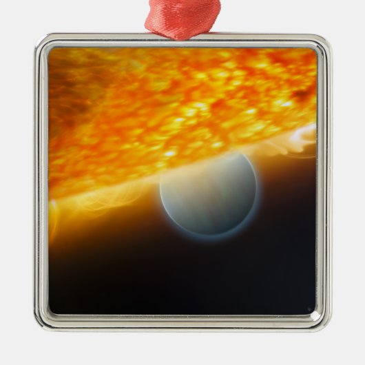 Ornement Carré Argenté Impression d'un artiste 3 (Devant)