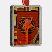 Ornement Carré Argenté Imprimer Casquette Giraffe (Droite)