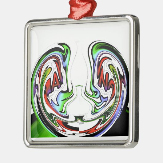 Ornement Carré Argenté Imprimer Hakuna Matata Whirl Art Extraordinaire (Gauche)