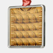 Ornement Carré Argenté Infinie Golden Giraffe Animal Motif Art Imprimer (Gauche)