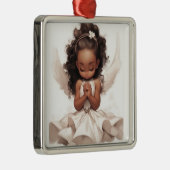 Ornement Carré Argenté Intercessions Divines de l'Angle Noir (Droite)