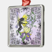 Ornement Carré Argenté Iris Shadow Fairy (Gauche)