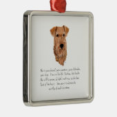 Ornement Carré Argenté Irlandais Terrier Keepsake (Droite)