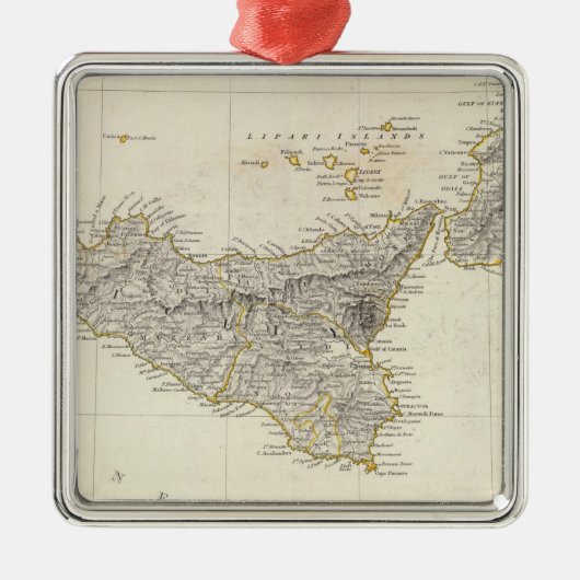 Ornement Carré Argenté Italie III (Devant)