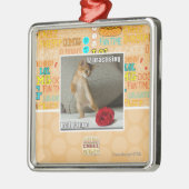 Ornement Carré Argenté Iz pratiquant le tango d'heure-milliampère (Gauche)