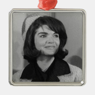 Ornement Carré Argenté Jackie Kennedy