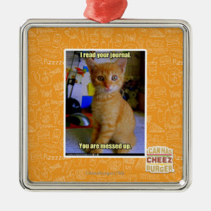 Ornement Carré Argenté J'ai lu votre journal