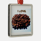 Ornement Carré Argenté J'aime l'arome du café (Droite)