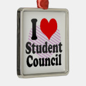 Ornement Carré Argenté J'aime le Conseil d'étudiant (Droite)