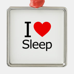 Ornement Carré Argenté J'aime le sommeil
