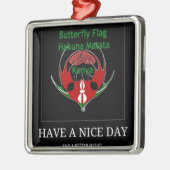 Ornement Carré Argenté Jambo Kenya (Gauche)