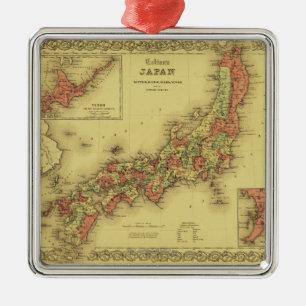 Ornement Carré Argenté JapanPanoramic MapJapan