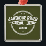 Ornement Carré Argenté Jarbidge River Idaho Kayak<br><div class="desc">La rivière Jarbidge est à l'origine de deux fourches principales dans les montagnes Jarbidge et traverse des canyons basaltiques et rhyolites sur le haut plateau du désert d'Owyhee avant de rejoindre la Fourche Ouest de la rivière Bruneau pour former la rivière Bruneau à environ 24 milles au nord de la...</div>