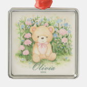 Ornement Carré Argenté Jardin de l'ours (Devant)