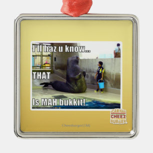 Ornement Carré Argenté Je le haz u saurai