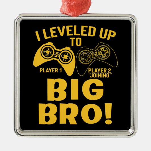 Ornement Carré Argenté Je Me Suis Rendu À Big Bro (Devant)