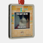 Ornement Carré Argenté Je suis invisible (Droite)