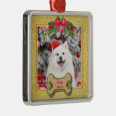 Ornement Carré Argenté Je T'Ai Fait Un Joyeux Cadeau De Noël Personnalisé (Droite)