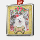 Ornement Carré Argenté Je T'Ai Fait Un Joyeux Cadeau De Noël Personnalisé (Gauche)